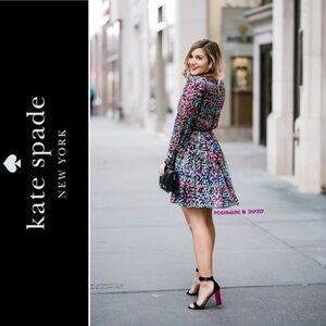 { Kate Spade } : Multi Dot Faux Wrap Mini Dress